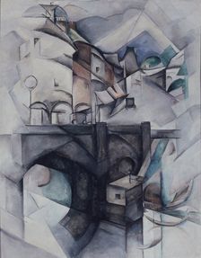 The Bridge. (Sèvres), 1912. Artist: Exter, Alexandra Alexandrovna (1882-1949)