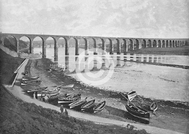 'The Bridges, Berwick-Upon-Tweed', c1896. Artist: Poulton & Co.