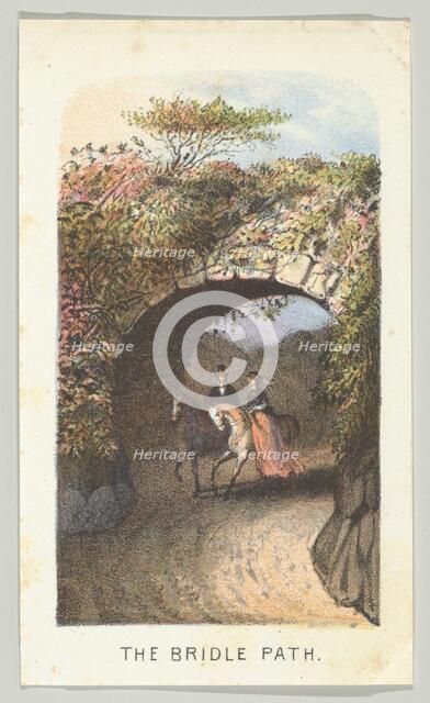 The Bridle Path, from the series, Views in Central Park, New York, Part 2, 1864. Creator: Louis Prang.