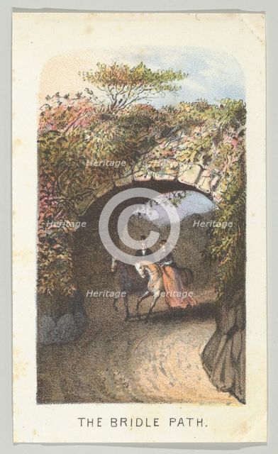 The Bridle Path, from the series, Views in Central Park, New York, Part 2, 1864. Creator: Louis Prang.