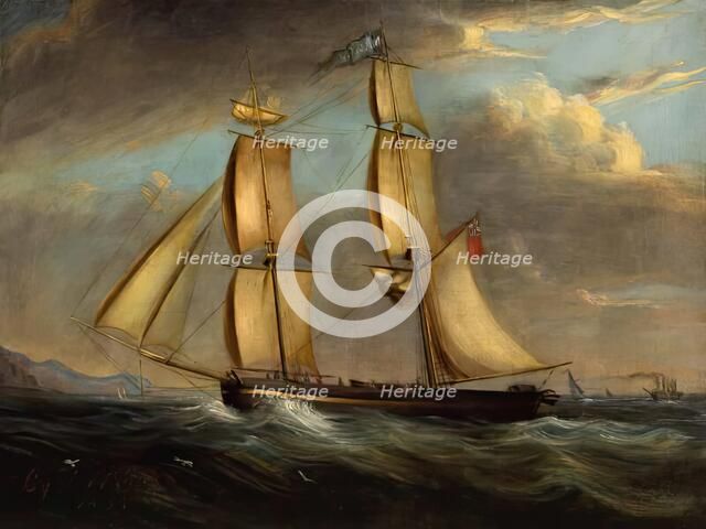 The Brig 'Manly', 1834. Creator: John Phillip.