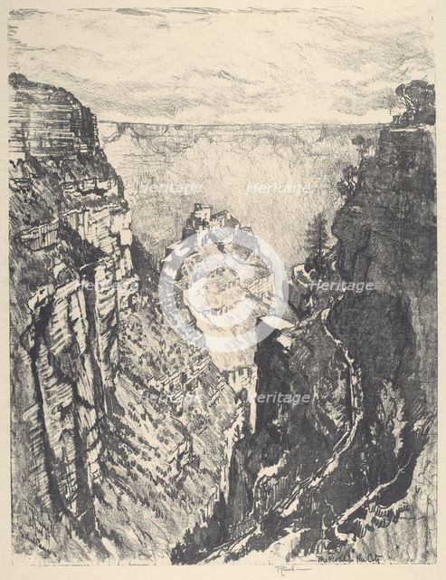 The Bright Angel Trail, 1912. Creator: Joseph Pennell.