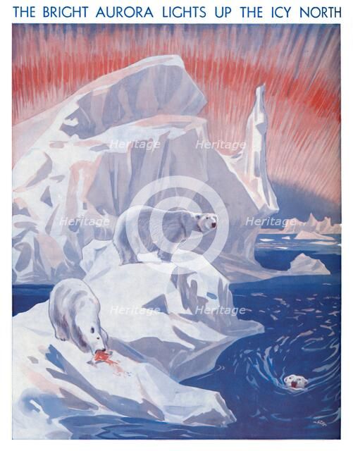 'The Bright Aurora Lights Up The Icy North', 1935. Artist: Unknown.