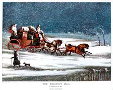 The Brighton Mail on Christmas Day, 1836 (1905).Artist: Henry Thomas Alken