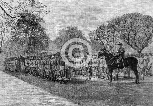The Brighton Volunteer Review: Middlesex Corps in Steyne Gardens, 1881. Creator: Unknown.