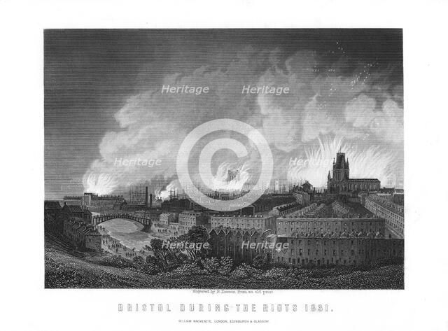 The Bristol Riots of 1831, (1893).Artist: R Dawson