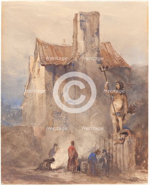 The Bristol Riots: The Burning in the Street. Creator: John Skinner Prout.
