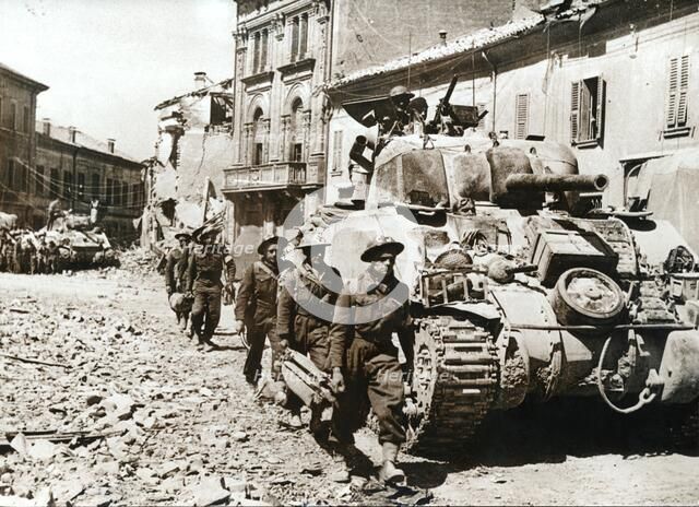 The British 8th Army in Italy, World War II, 1945. Artist: Unknown