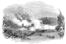The British Admiral's attack on the Borneo pirates, 1845. Creator: Unknown