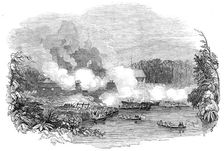 The British Admiral's attack on the Borneo pirates, 1845. Creator: Unknown