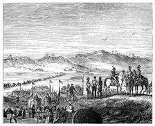 The British Army crossing the Sutlej River, India, 19th century, (1900)