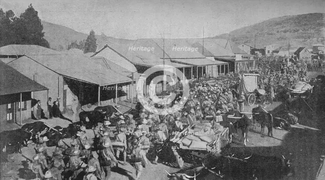 'The British Army Marching Through the Streets of Pretoria', 1902. Artist: Unknown.
