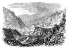 The British Association at Bath: the village and quarries at Holwell, near Bath, 1864. Creator: Unknown