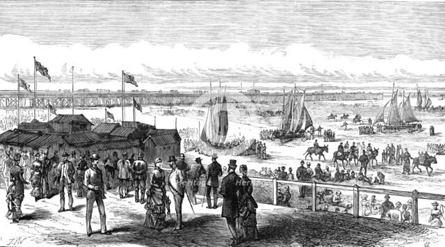 The British Association at Southport: the Sands and Pier, 1883. Creator: Unknown.