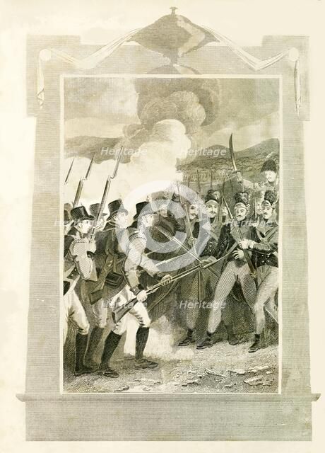 'The British attacking French Lines with Bayonets in the Battle of Maida', (1806), 1816. Creator: Unknown.