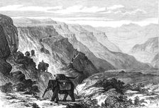 The British Expedition to Abyssinia: Major Murray's Armstrong guns crossing the Tacazze Valley, 1868 Creator: Unknown
