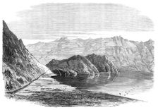 The British Expedition to Abyssinia: march of the army past Lake Ashangi, 1868. Creator: Unknown