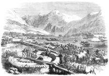 The British Expedition to Abyssinia: watering-place...at the entrance to the Koomaylee Pass, 1868. Creator: Unknown