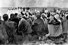 The British Expedition from Accra to the Gold Coast Hinterland: palaver with Amrahia, 1898. Creator: Unknown
