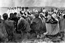 The British Expedition from Accra to the Gold Coast Hinterland: palaver with Amrahia, 1898. Creator: Unknown