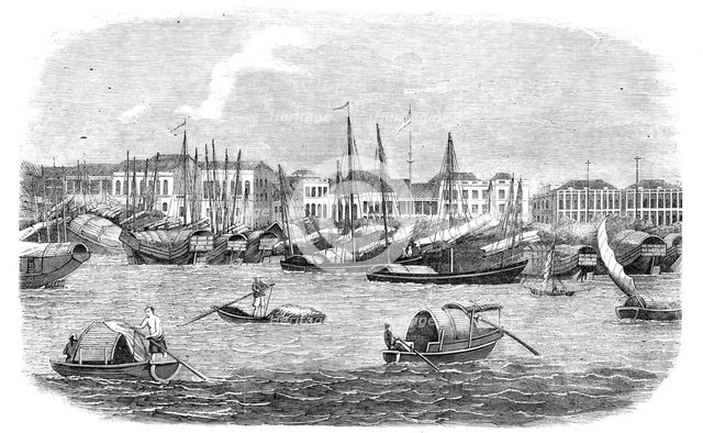 The British Factories at Canton, 1857. Creator: Unknown.