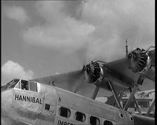 The British Imperial Airways Handley Page Hannibal Biplane Airliner Taxiing at Radlett Air...,1931 Creator: British Pathe Ltd