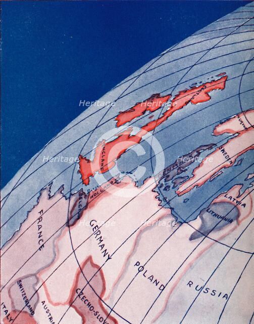 'The British Isles and Northern Europe at 6am on mid-summer day', 1935. Artist: Unknown.