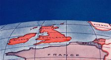 The British Isles and Northern Europe at Noon in mid-winter 1935