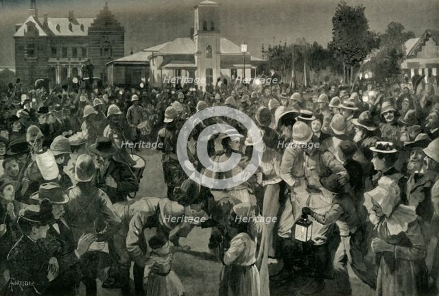 'The British Occupation of Bloemfontein - An Evening Concert', 1900. Creator: A Forestier.