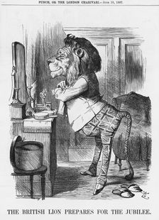 The British Lion Prepares for the Jubilee 1887. Creator: Joseph Swain