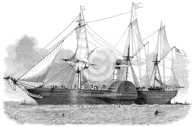 The British Mail Steam-Ship "Asia", 1850. Creator: Smyth.