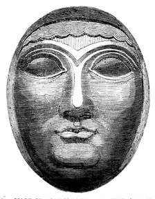 The British Museum - Nineveh Sculptures: Mask of Rabshakah, the King's Cupbearer, 1857. Creator: Unknown