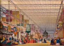 The British Nave at the Great Exhibition of 1851, The Crystal Palace c1854