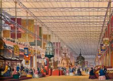 The British Nave at the Great Exhibition of 1851, The Crystal Palace c1854