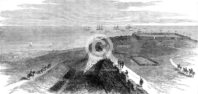 The British Squadron off the Great Wall of China, 1881. Creator: Unknown.