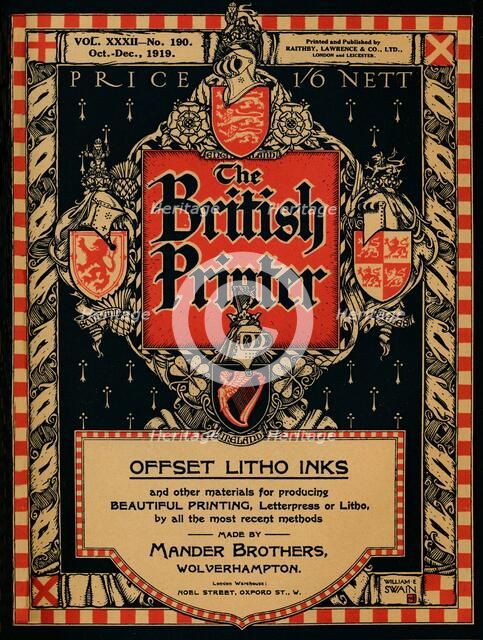 'The British Printer cover', 1919. Artist: William E Swain.