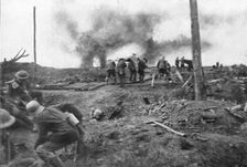 The British Push Into Flanders; Along the road to Menin: on the battlefield..., 1917. Creator: Unknown