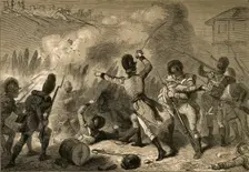 The British Repulsed at Fort Stephenson (1878). Creator: Albert Bobbett