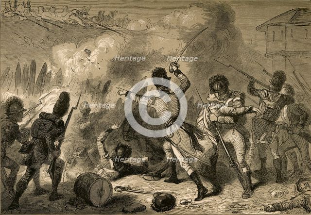 'The British Repulsed at Fort Stephenson', (1878). Creator: Albert Bobbett.