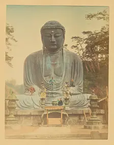 The Bronze Buddha at Kamakura, 1897. Creator: Ogawa Kazumasa