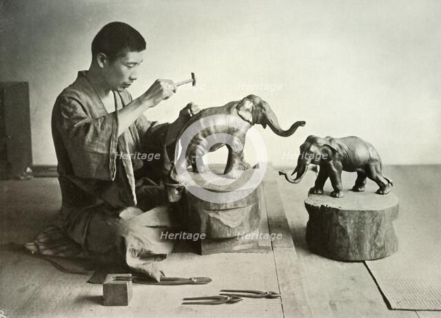 'The Bronze Sculptor', 1910. Creator: Herbert Ponting.