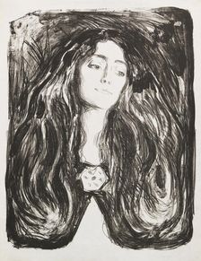 The brooch. Eva Mudocci , 1903. Creator: Munch, Edvard (1863-1944)