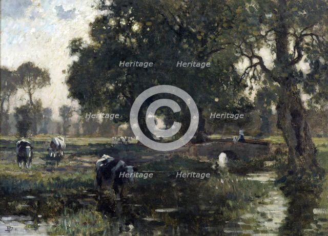 The brook, 1911. Creator: Bertram Priestman.