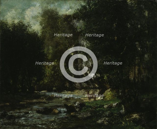The Brook of Les Puits-Noir, c. 1855. Creator: Gustave Courbet.