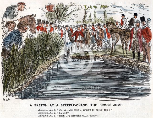 'The Brook Jump', 1863. Artist: Unknown