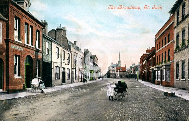 The Broadway, St Ives, Cornwall, early 20th century. Creator: Valentine & Sons.