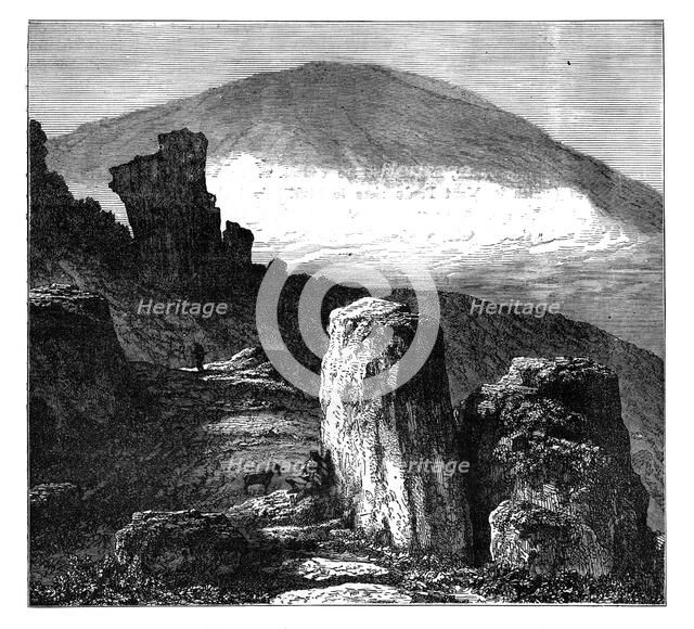 The Brocken, or Blocksberg, Harz Mountains, Germany, c1890. Artist: Unknown