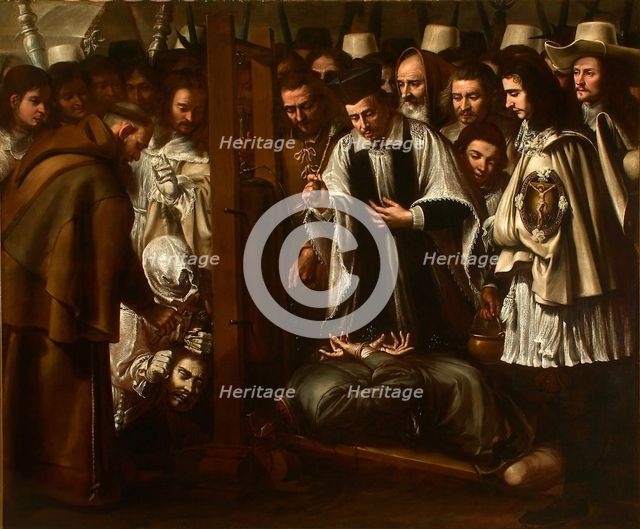 The Brotherhood of of Saint John Beheaded attend the blessing of the beheaded, 1662. Creator: Costa, Giovanni Battista (active 1660-1670).