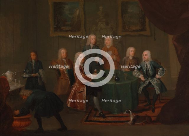 The Brothers Clarke with Other Gentlemen Taking Wine, between 1730 and 1735. Creator: Gawen Hamilton.