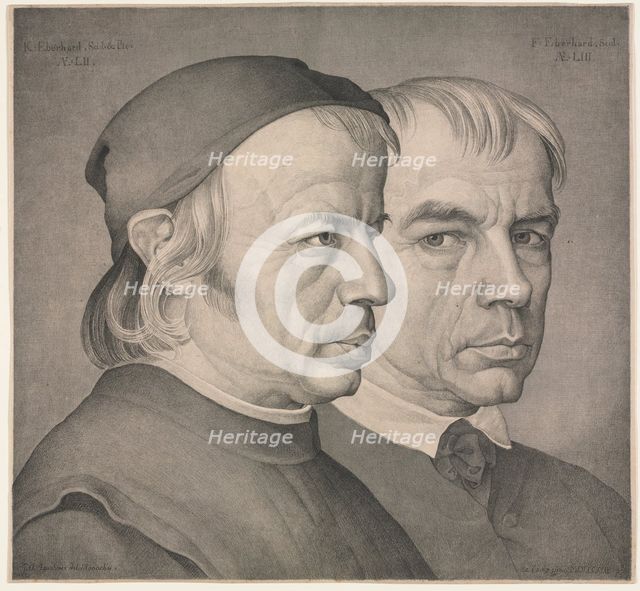The Brothers Eberhard, 1822. Creator: Johann Anton Ramboux (German, 1790-1866).